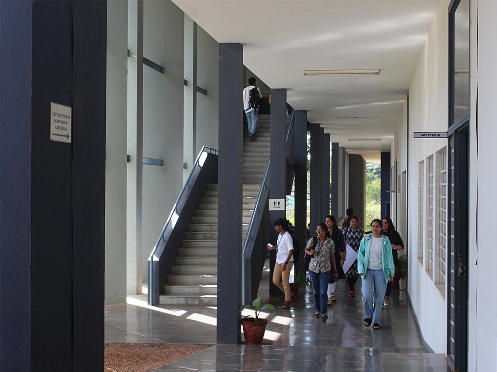 The bustling hallways of the campus